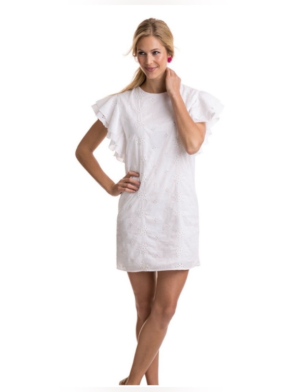 NWT Vineyard Vines EYELET FLUTTER SLEEVE DRESS